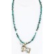 12kt Gold Filled and .925 Sterling Silver Handmade Horse Certified Authentic Navajo Turquoise Native American Necklace 390805211241