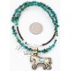 12kt Gold Filled and .925 Sterling Silver Handmade Horse Certified Authentic Navajo Turquoise Native American Necklace 390805211241