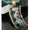12kt Gold Filled and .925 Sterling Silver Handmade KOKOPELI Certified Authentic Navajo Turquoise Native American Necklace 370970755896