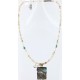 12kt Gold Filled and .925 Sterling Silver Handmade KOKOPELI Certified Authentic Navajo Turquoise Native American Necklace 371007373529