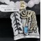 12kt Gold Filled and .925 Sterling Silver Handmade KOKOPELI Certified Authentic Navajo Turquoise Native American Necklace 390741155181