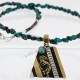 12kt Gold Filled and .925 Sterling Silver Handmade KOKOPELI Certified Authentic Navajo Turquoise Native American Necklace 390752298315