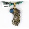 12kt Gold Filled and .925 Sterling Silver Handmade KOKOPELLI Certified Authentic Navajo Lapis Native American Necklace 371051197395