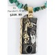 12kt Gold Filled and .925 Sterling Silver Handmade KOKOPELLI Certified Authentic Navajo Turquoise and Black ONYX Native American Necklace 371016967573
