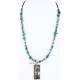 12kt Gold Filled and .925 Sterling Silver Handmade KOKOPELLI Certified Authentic Navajo Turquoise and Black ONYX Native American Necklace 371016967573