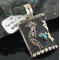 12kt Gold Filled and .925 Sterling Silver Handmade KOKOPELLI Certified Authentic Navajo Turquoise Native American Necklace 370897163907