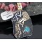 12kt Gold Filled and .925 Sterling Silver Handmade KOKOPELLI Certified Authentic Navajo Turquoise Native American Necklace 370897301320