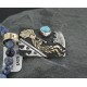 12kt Gold Filled and .925 Sterling Silver Handmade KOKOPELLI Certified Authentic Navajo Turquoise Native American Necklace 370911172688