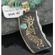 12kt Gold Filled and .925 Sterling Silver Handmade KOKOPELLI Certified Authentic Navajo Turquoise Native American Necklace 370919515815 12kt Gold Filled and .925 Sterling Silver Handmade KOKOPELLI Certified Authentic Navajo Turquoise Native American Necklace 370919515815