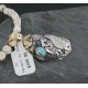 12kt Gold Filled and .925 Sterling Silver Handmade KOKOPELLI Certified Authentic Navajo Turquoise Native American Necklace 370924529073