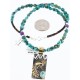 12kt Gold Filled and .925 Sterling Silver Handmade KOKOPELLI Certified Authentic Navajo Turquoise Native American Necklace 371009784944