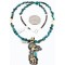 12kt Gold Filled and .925 Sterling Silver Handmade KOKOPELLI Certified Authentic Navajo Turquoise Native American Necklace 371011564672