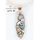 12kt Gold Filled and .925 Sterling Silver Handmade KOKOPELLI Certified Authentic Navajo Turquoise Native American Necklace 371034932311