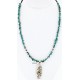 12kt Gold Filled and .925 Sterling Silver Handmade KOKOPELLI Certified Authentic Navajo Turquoise Native American Necklace 371037489523