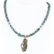 12kt Gold Filled and .925 Sterling Silver Handmade KOKOPELLI Certified Authentic Navajo Turquoise Native American Necklace 371051550927