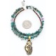 12kt Gold Filled and .925 Sterling Silver Handmade KOKOPELLI Certified Authentic Navajo Turquoise Native American Necklace 371051550927