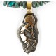 12kt Gold Filled and .925 Sterling Silver Handmade KOKOPELLI Certified Authentic Navajo Turquoise Native American Necklace 371051550927