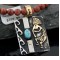 12kt Gold Filled and .925 Sterling Silver Handmade KOKOPELLI Certified Authentic Navajo Turquoise Native American Necklace 390643117492