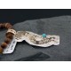 12kt Gold Filled and .925 Sterling Silver Handmade KOKOPELLI Certified Authentic Navajo Turquoise Native American Necklace 390677597746
