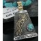 12kt Gold Filled and .925 Sterling Silver Handmade KOKOPELLI Certified Authentic Navajo Turquoise Native American Necklace 390680965450