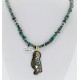 12kt Gold Filled and .925 Sterling Silver Handmade KOKOPELLI Certified Authentic Navajo Turquoise Native American Necklace 390858540457