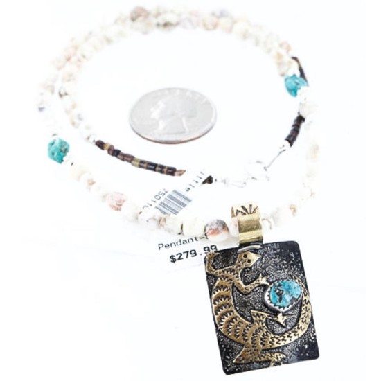 12kt Gold Filled and .925 Sterling Silver Handmade LIZARD Certified Authentic Navajo Turquoise Native American Necklace 371007037281 12kt Gold Filled and .925 Sterling Silver Handmade LIZARD Certified Authentic Navajo Turquoise Native American Necklace 371007037281