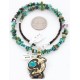 12kt Gold Filled and .925 Sterling Silver Handmade LIZARD Certified Authentic Navajo Turquoise Native American Necklace 371016951279