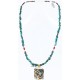 12kt Gold Filled and .925 Sterling Silver Handmade LIZARD Certified Authentic Navajo Turquoise Native American Necklace 390781458324