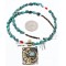 12kt Gold Filled and .925 Sterling Silver Handmade LIZARD Certified Authentic Navajo Turquoise Native American Necklace 390781458324