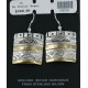 12kt Gold Filled and .925 Sterling Silver Handmade MOUNTAIN Certified Authentic Navajo Earring Native American Earrings 370923034848