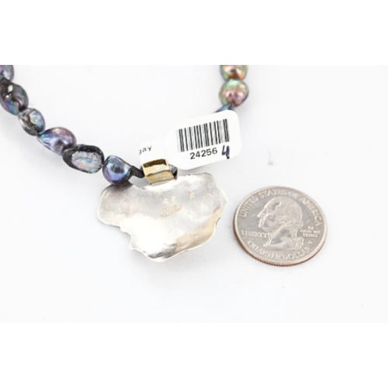 12kt Gold Filled and .925 Sterling Silver Handmade Pendant and Handmade Clasp Horse Certified Authentic Native American Necklace 371038212855