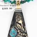 12kt Gold Filled and .925 Sterling Silver Handmade Rose Certified Authentic Navajo Turquoise Native American Necklace 371047910070