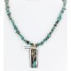12kt Gold Filled and .925 Sterling Silver HANDMADE Rose Certified Authentic Navajo Turquoise Native American Necklace 371114645560