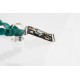 12kt Gold Filled and .925 Sterling Silver Handmade Rose Certified Authentic Navajo Turquoise Native American Necklace 390789490052