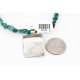 12kt Gold Filled and .925 Sterling Silver Handmade Rose Certified Authentic Navajo Turquoise Native American Necklace 390789490052