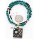 12kt Gold Filled and .925 Sterling Silver Handmade Rose Certified Authentic Navajo Turquoise Native American Necklace 390789490052