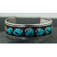 12kt Gold Filled and .925 Sterling Silver Handmade Star Certified Authentic Navajo Turquoise Native American Bracelet 370915686318
