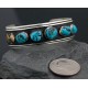 12kt Gold Filled and .925 Sterling Silver Handmade Star Certified Authentic Navajo Turquoise Native American Bracelet 370915686318