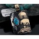 12kt Gold Filled and .925 Sterling Silver Handmade Storyteller Certified Authentic Navajo Turquoise Native American Necklace 370856173602