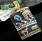 12kt Gold Filled and .925 Sterling Silver Handmade Storyteller Certified Authentic Navajo Turquoise Native American Necklace 370903533016
