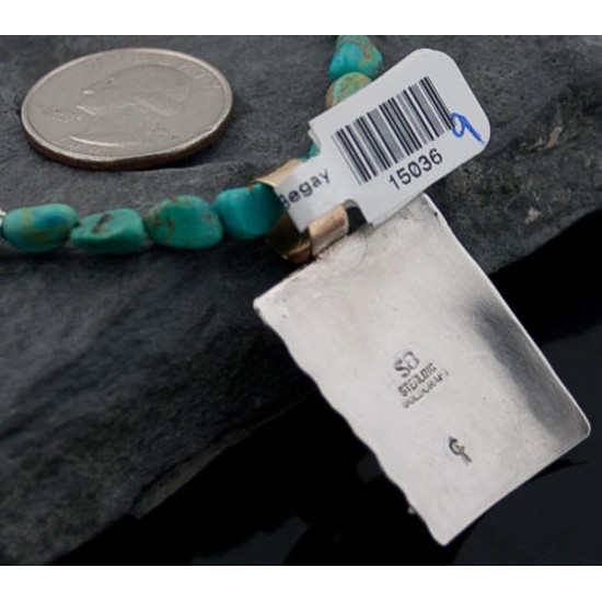 12kt Gold Filled and .925 Sterling Silver Handmade Storyteller Certified Authentic Navajo Turquoise Native American Necklace 390645852716 12kt Gold Filled and .925 Sterling Silver Handmade Storyteller Certified Authentic Navajo Turquoise Native American Necklace 390645852716