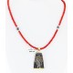 12kt Gold Filled and .925 Sterling Silver HANDMADE SUN KACHINA Certified Authentic Navajo CORAL Native American Necklace 371104879629