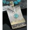 12kt Gold Filled and .925 Sterling Silver Handmade Wave Certified Authentic Navajo Turquoise Native American Necklace 370962412551