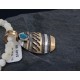 12kt Gold Filled and .925 Sterling Silver Handmade Wave Certified Authentic Navajo Turquoise Native American Necklace 390655155905