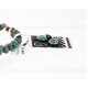 12kt Gold Filled and .925 Sterling Silver Handmade Wave Certified Authentic Navajo Turquoise Native American Necklace 390845668623