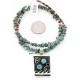 12kt Gold Filled and .925 Sterling Silver Handmade Wave Certified Authentic Navajo Turquoise Native American Necklace 390845668623