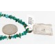 12kt Gold Filled and .925 Sterling Silver Handmade Wave Certified Authentic Navajo Turquoise Native American Necklace 390852222778