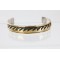 12kt Gold Filled and .925 Sterling Silver Handmade Wave Certified Authentic Shennen Navajo Native American Bracelet 390749732325