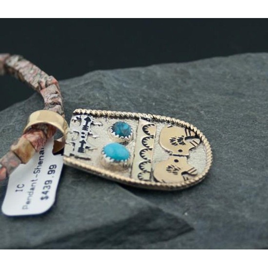 12kt Gold Filled Handmade Bear Turquoise .925 Sterling Silver Certified Authentic Navajo Native American Necklace 390603321286 12kt Gold Filled Handmade Bear Turquoise .925 Sterling Silver Certified Authentic Navajo Native American Necklace 390603321286