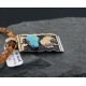 12kt Gold Filled Handmade Buffalo Turquoise .925 Sterling Silver Certified Authentic Navajo 3 Native American Necklace 390597267000